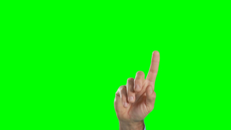 Close-up-of-hand-using-futuristic-digital-screen