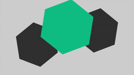 Black-and-green-hexagons-pattern-on-white-gradient